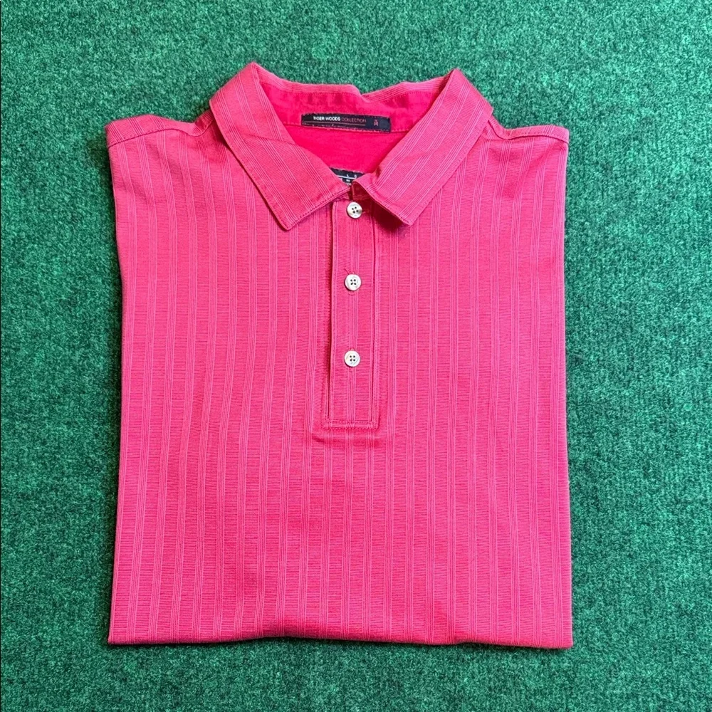 Vintage Tiger Woods Collection by Nike Dri-Fit Polo (Light red-ish color / Sz L) - Picture 3 of 7